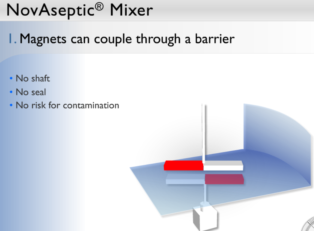 NovAseptic Mixer / Agitator - Magnets