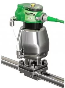 Saunders HC4 aseptic diaphragm valve with actuator & sensor